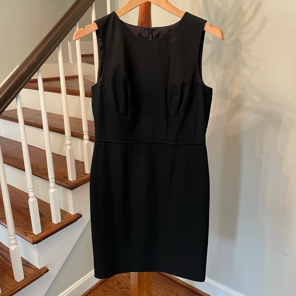 Ann Taylor Sleeveless Black Sheath Dress, Size 4